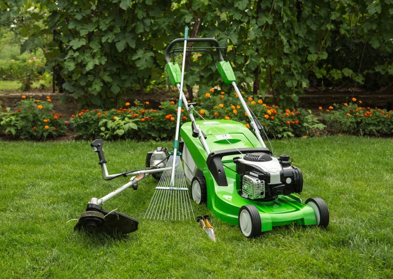Lawn Mowing Equipment in Use